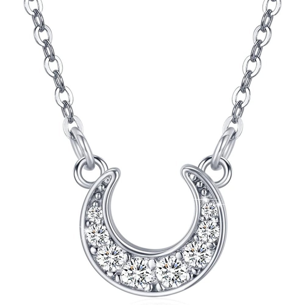 Sterling Silver Moon Choker Necklace
